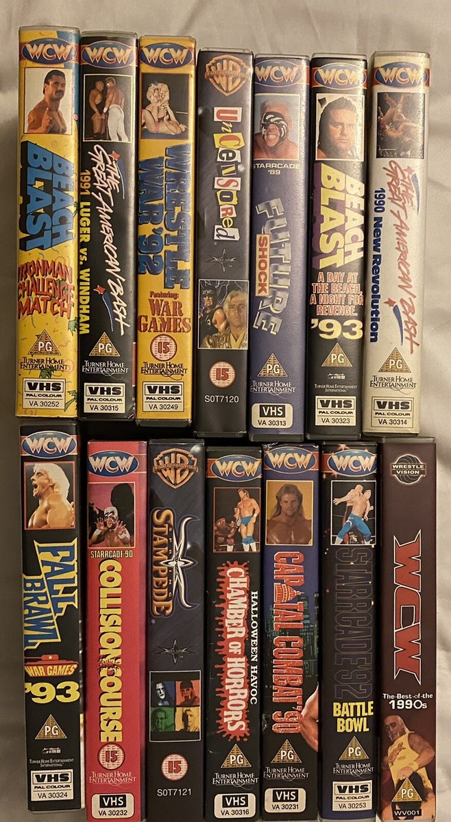 Bundle Of 14 WCW / NWA Wrestling VHS Incredibly Rare To Find | eBay