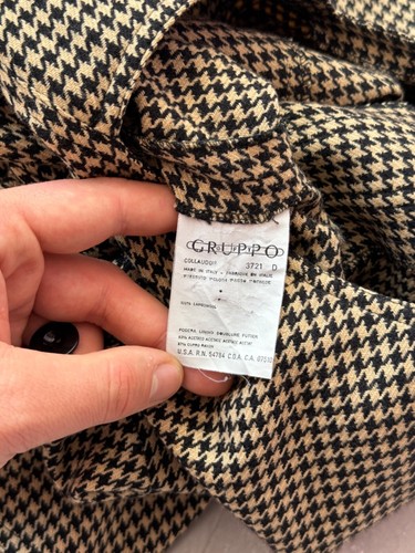 Vintage Valentino Miss V Houndstooth Wool Dress Size IT 46 - Picture 17 of 24