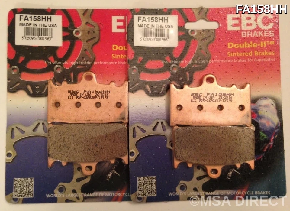 Pastillas de freno de disco delanteras sinterizadas EBC (2 juegos) para Suzuki GSXR750 (2000 a 2003) Foto 2 de 4