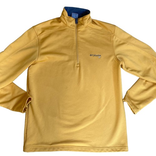 Columbia Men’s Sz Small GRT Sweatshirt Quarter Zip Pullover Long Sleeve Yellow eBay