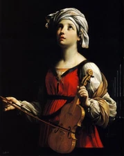 perfect oil painting handpainted on canvas "St Cecilia"@N19179