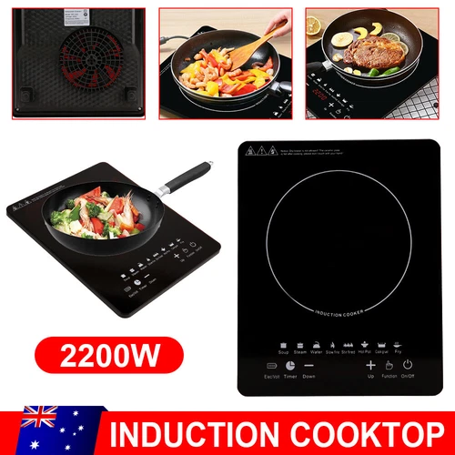 Portable 2200W Electric Induction Hobs Touch Single Cooker Hot Plate Hobs Stove - Picture 1 of 9