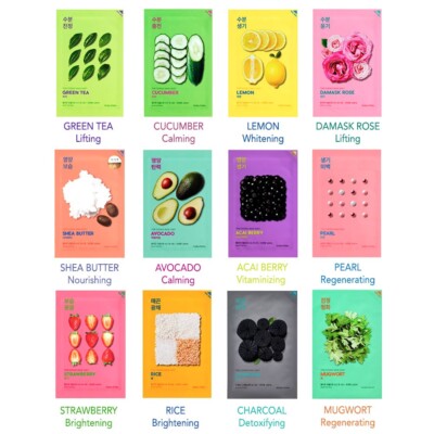 Holika Holika Pure Essence Assorted Sheet Mask 12pcs