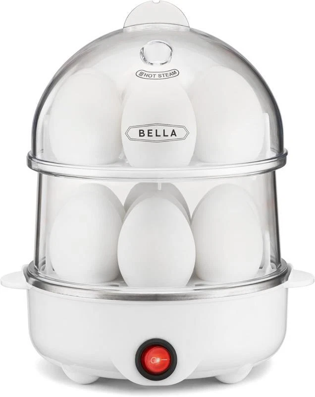 Bella Rapid Electric Egg Cooker and Omelet Maker with Auto Shut Off for Easy Cooking