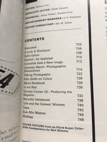 Photography August 1966 3/6 Vintage Foto-Magazin Charlotte March - Bild 3 von 5