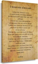 I Wish You Enough Poem Poster Bob Perks Quote Wall Art Paintings for Bathroom