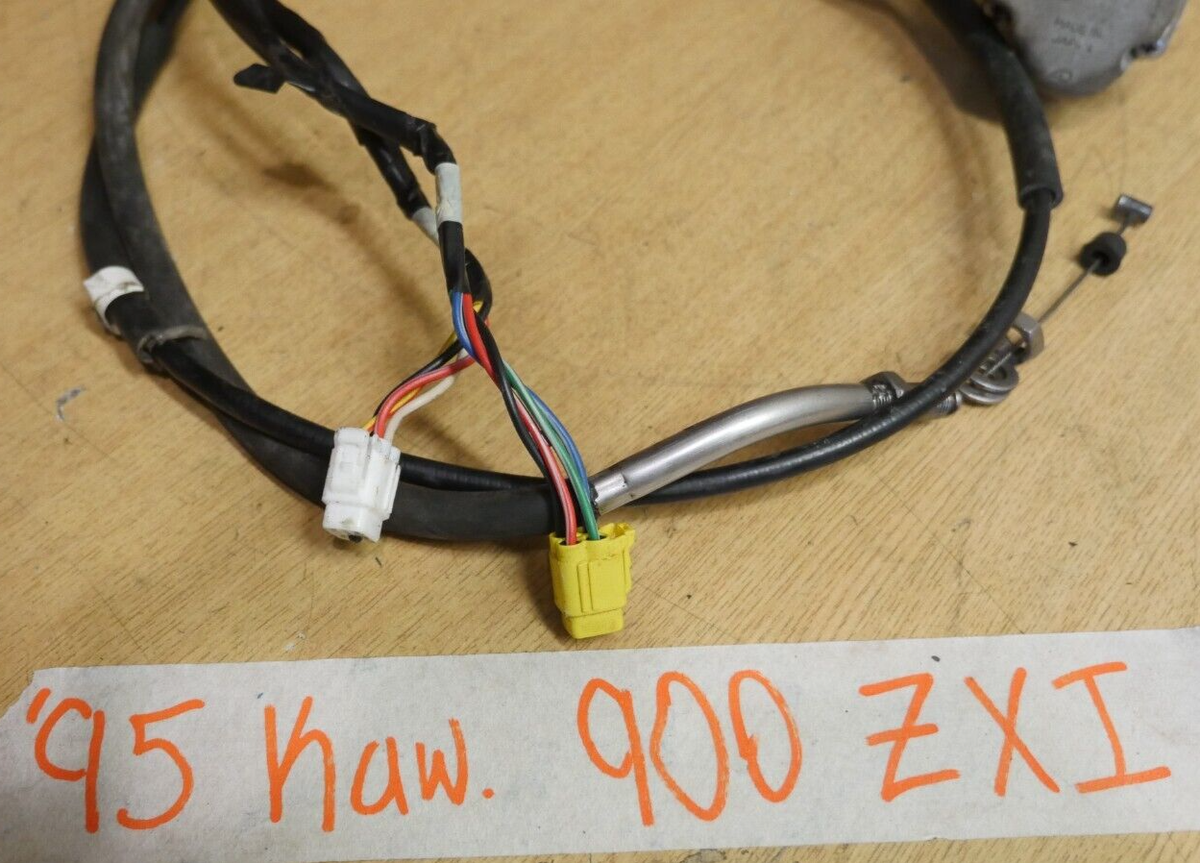 95 KAWASAKI 900 ZXI START STOP TRIM SWITCH & THROTTLE CABLE LEVER