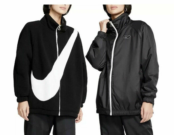 Nike sherpa jacket swoosh sales