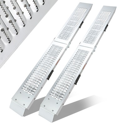 2X Auffahrrampe Laderampe Fahrzeugrampe Klappbar 400kg Auffahrschiene Motorrad