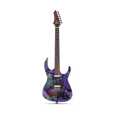 Leo Jaymz Electric Guitar Monsoon Deluxe Series, Reverse Headstock, Burl Top,...