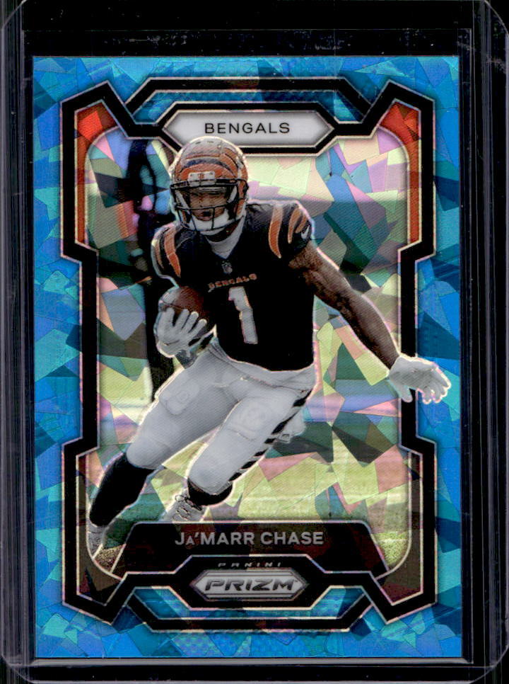 2023 Panini Prizm Ja Marr Chase Blue Ice #55/99 #56 Cincinnati Bengals