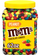 M M'S Peanut Milk Chocolate Candy Jar 62 oz