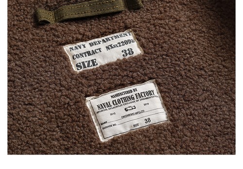 Herren Retro USN Navy N-1 Deck Jacke Winter Militär Fleece Fliegerjacken Mäntel - Bild 35 von 41