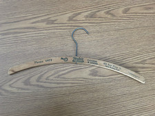 Old Wood Coat Hanger HALEY Dry CLEANERS and dyeing Santa Barbara CA Advertising