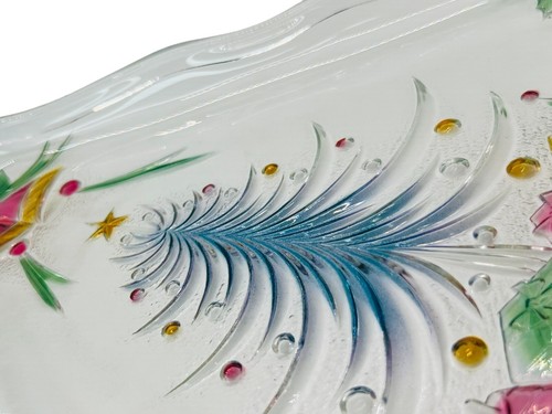 Mikasa Holiday Christmas Tree Frosted Triangle Crystal Serving Dish Tray 11 in - Picture 20 of 23