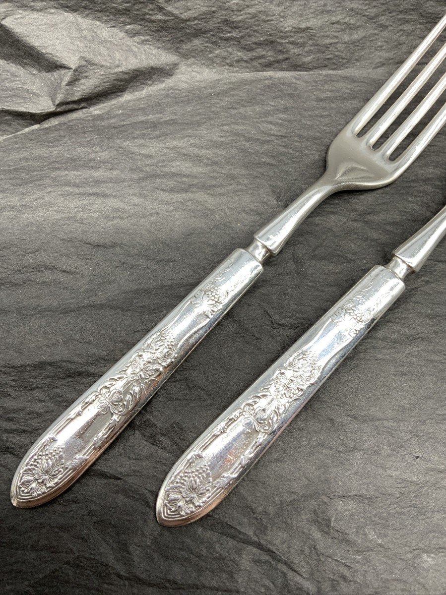 2 Vintage Rogers Warranted 12 Dwt Silver Plate Forks Pat Jan 14 08