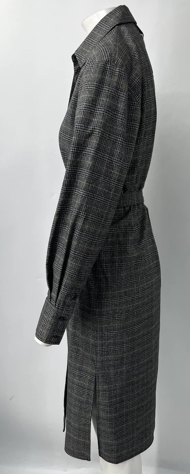 Vestido envolvente Proenza Schouler etiqueta blanca a cuadros manga larga talla 6 Foto 4 de 4