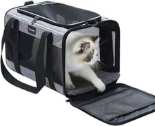 Soft-Sided Pet Carrier for Cats  Small Dogs, Airline Approved, 16 lbs Capacity