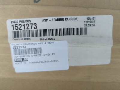 Polaris 1521273 ASM-BEARING CARRIER HAYES RH 2006 Hawkeye 300 2x4 And 4x4
