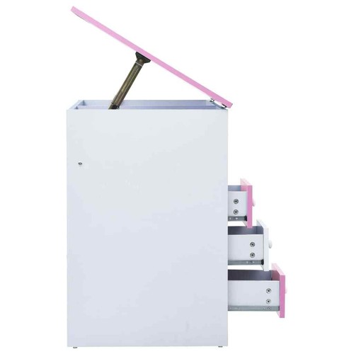 NNEVL Children Drawing Study Desk Tiltable Pink and White - Picture 3 of 10