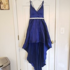Royale Blue Rhinestone Prom Dress