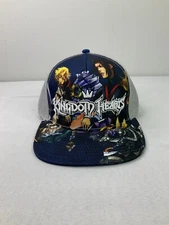 Kingdom Hearts Gray Logo Sublimated Adjustable Snapback Bioworld Hat Cap NWT