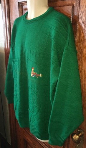 BLARNEY CASTLE Green Embroidered IRELAND Logo Celtic Design SWEATER Men's Sz XL - Picture 2 of 4