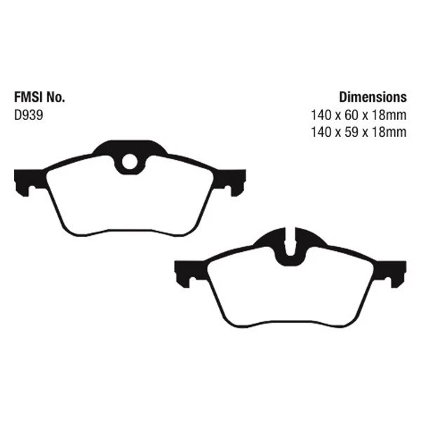 EBC DP41388R Yellowstuff Front Brake Pads for 2002-2016 Mini Cooper - Изображение 4 из 4