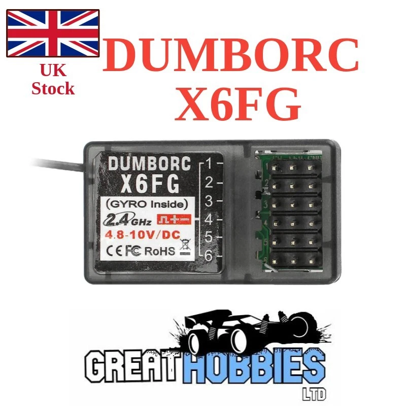 DumboRC X6FG 2.4G 6-CH Receiver w/ Gyro for RC X6 Transmitter Remote Controller