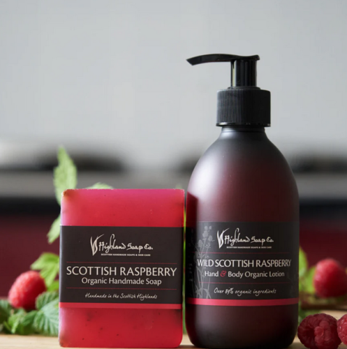 Highland Soap Co Scottish Wild Raspberry Organic Handmade Soap Bar - Picture 4 of 4