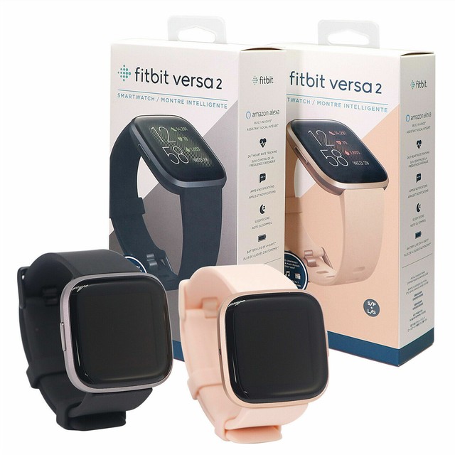 Fitbit Versa 2 Health \u0026 Fitness Smartwatch (FB507BKBK) for sale online |  eBay