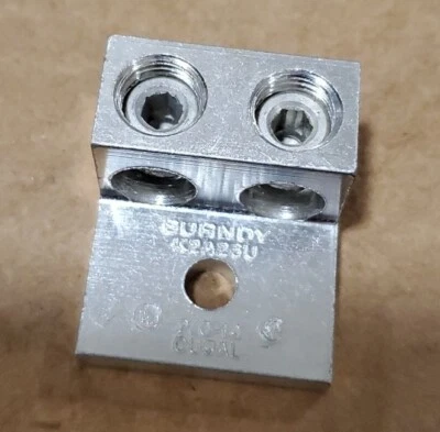 Burndy K2A26U Double Barrel Mech Lug 2/0-14 AWG 1/4" Hole Dual Rated