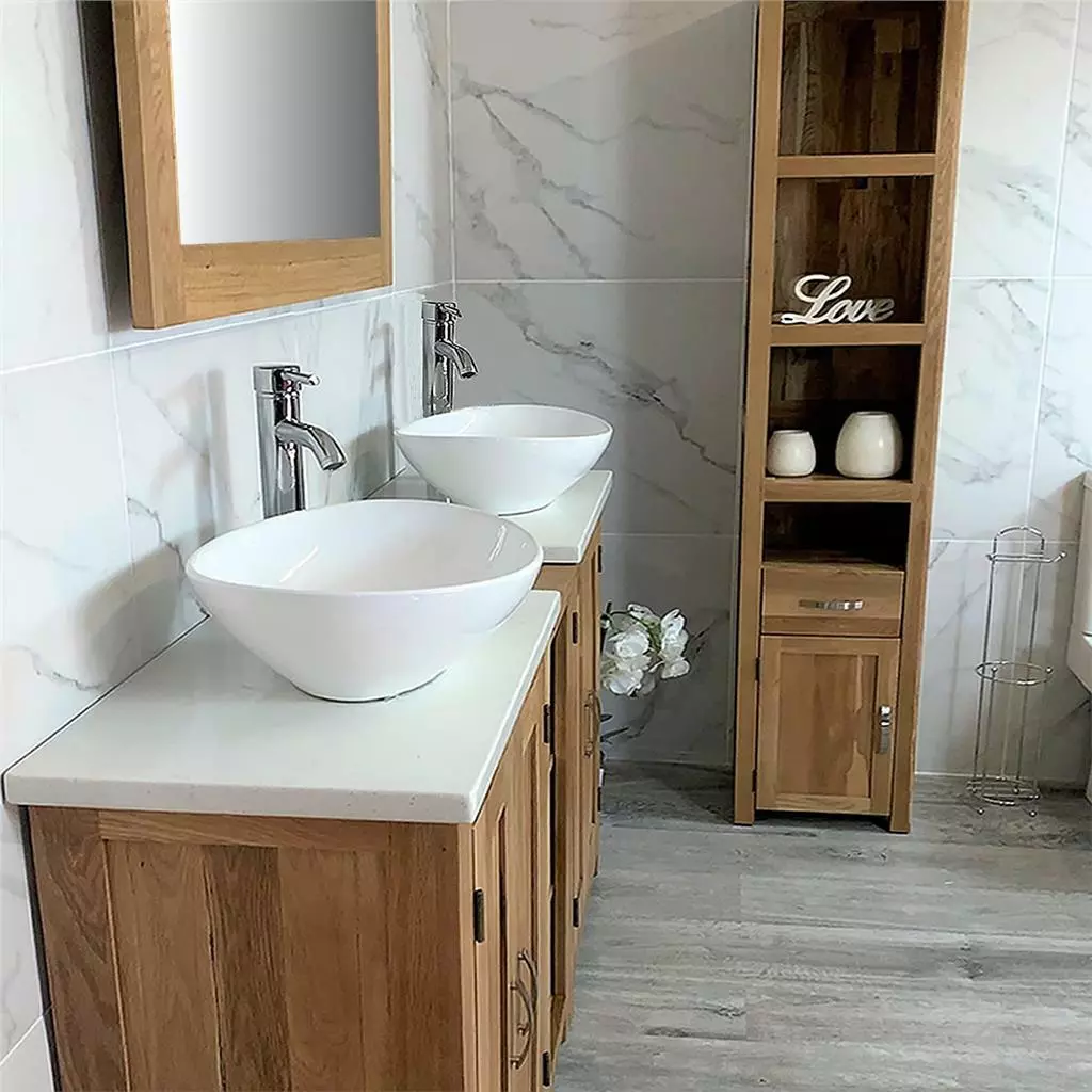 Wood single sink vanity deals