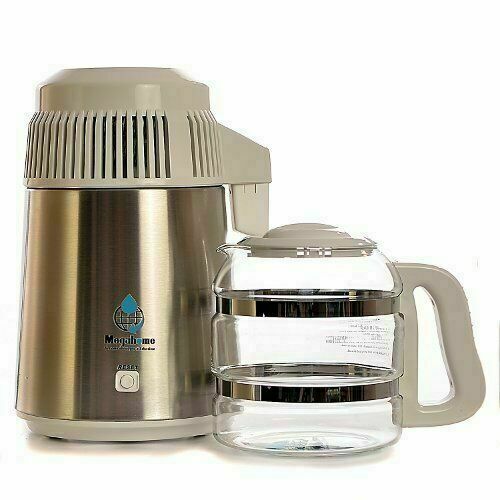 蒸留水器 MH943S-10M(W) Megahome 316 Deluxe Water Distiller with Glass Jug - Black for