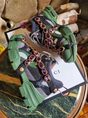Gucci Flashtrek Green Unisex Size 7.5 | eBay