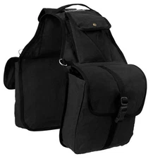 Tough 1 Black Canvas Saddle Bag horse tack equine 61-9267