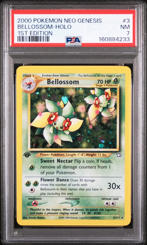 Bellossom (1st Edition) graded PSA 7 for sale on eBay