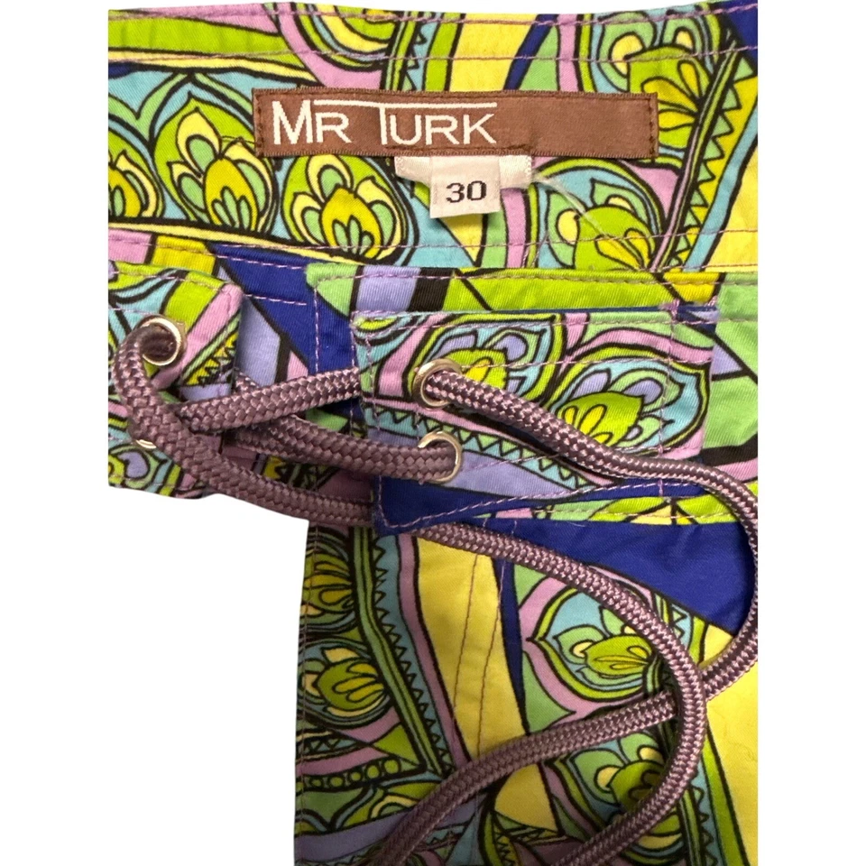Bañador Mr Turk Para Hombre Talla 30 Estampado Psicodélico Board Shorts LEER Foto 2 de 4