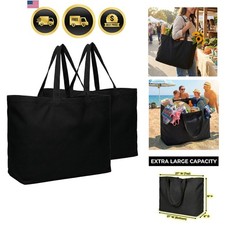 Extra Large Canvas Tote Bag Eco-Friendly Reusable Spacious Casual