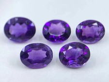 AAA+ Natural Amethyst "Faceted" Oval Shape Loose Gemstone For Jewelry Making