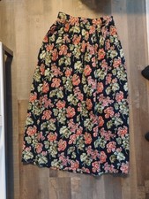 HERMAN GEIST floral velvet maxi skirt, size 10 Cottagecore