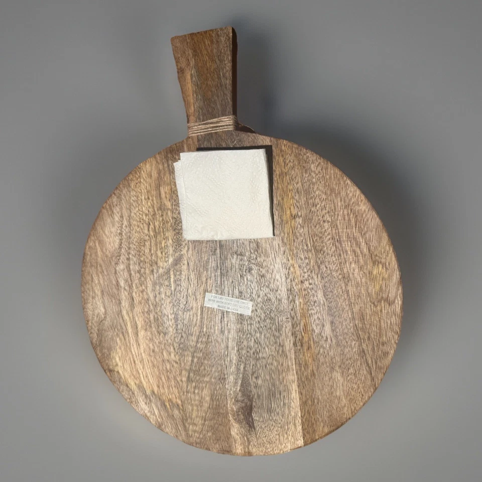 Tablero de Charcutería con Cuchillo de Queso Hecho a Mano con Mensaje Madera de Mango, Nuevo Foto 2 de 4