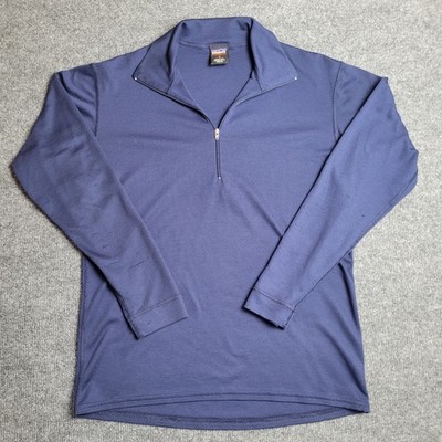 Patagonia Capilene Quarter 1/4 Zip Base Layer Men's S Blue Made in USA VTG READ