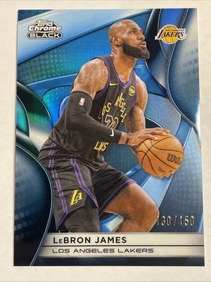 2025-26 Topps Chrome Black - LeBron James #80 Blue Refractor /150 Lakers