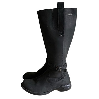 Merrell Tetra Strap Waterproof Black Leather Tall Riding Boots Womens Size 6