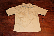 Boy Scouts of America BSA Youth Shirt Tan Large Plain No Patches Short Sleeve