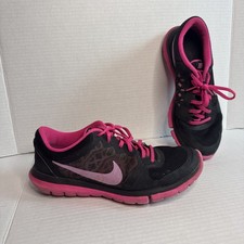 Nike Flex 2015 Run Women  s Size 8 Shoes Black Pink Magenta Lightweight Casual