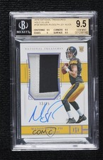 2018 National Treasures Holo Silver 13/25 Mason Rudolph BGS 9.5 Patch Auto ib6