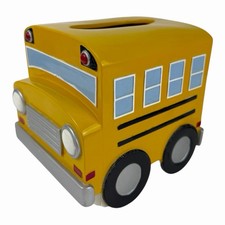 School Bus Tissue Box Cover DYR Target 2008 Kids Bathroom Decor Resin