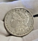1880 S US Morgan Silver Dollar $1 AU+ (Cleaned)